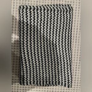 Calvin Klein Woven Infinity Scarf in black, white, gray, silver